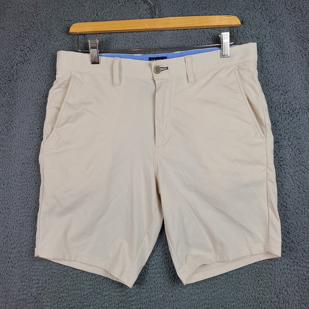 Johnnie-O Natural Performance Shorts Mens 30 Stone Beige Golf Stretch RN121927